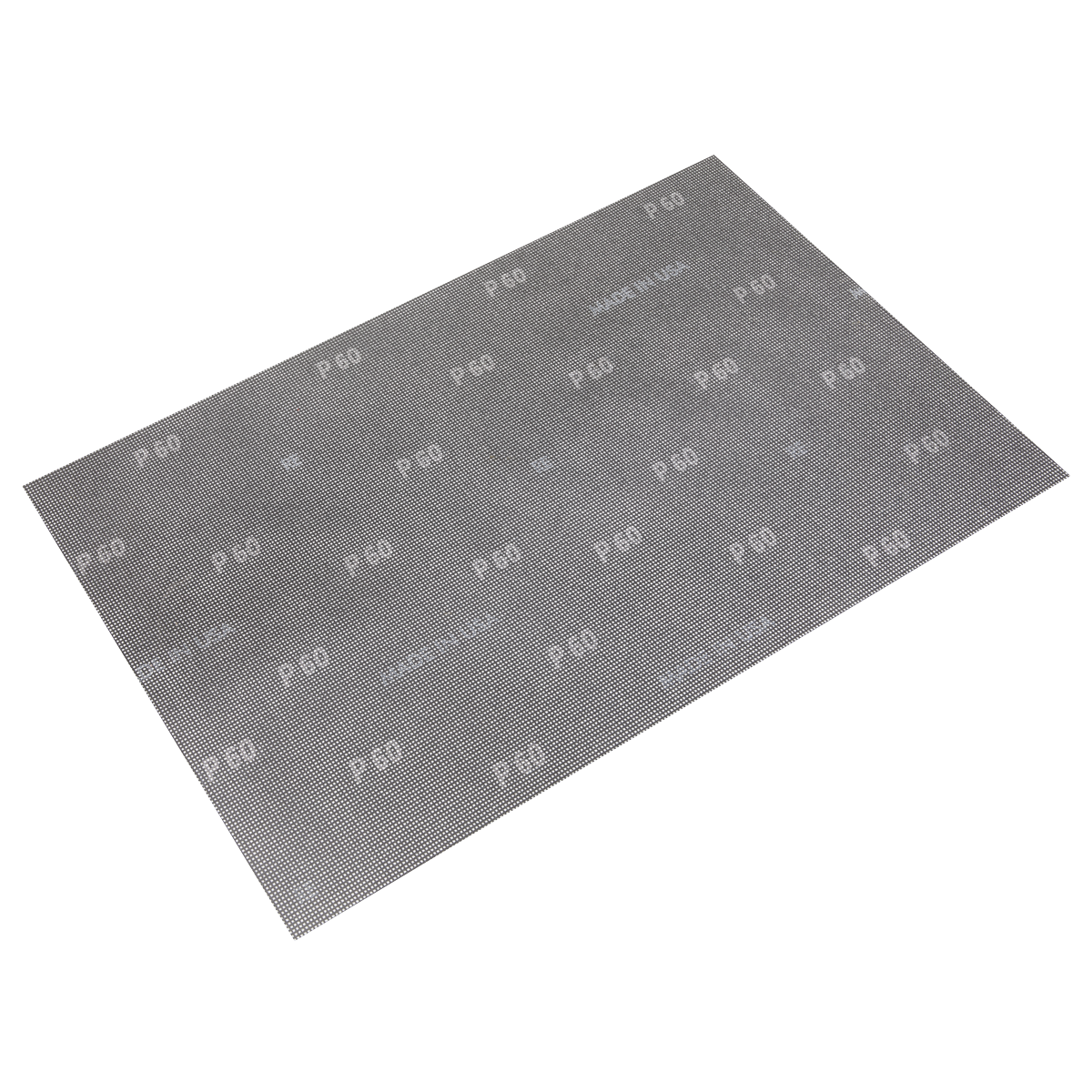 A Sealey Mesh Orbital Screen Sheet, measuring 12 x 18" with a 60-grit surface and marked "MADE IN ITALY," offers an ideal fit for use with an orbital sander.
