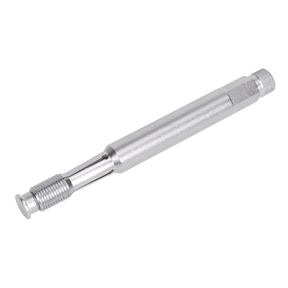 The Sealey Reverse Action Spark Plug Thread Chaser 14mm (MS003) features a metal T-handle with knurled grips on both ends, making it ideal for enlarging or smoothing holes in various materials, including restoring spark plug threads in modern engines.