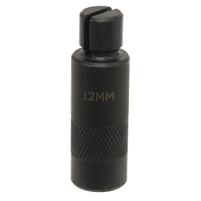 The Sealey MS062 cable crimping tool comes in black with a 12mm cylindrical body, featuring a knurled grip and equipped with an Ø12mm replacement collet (MS062.V2-04).