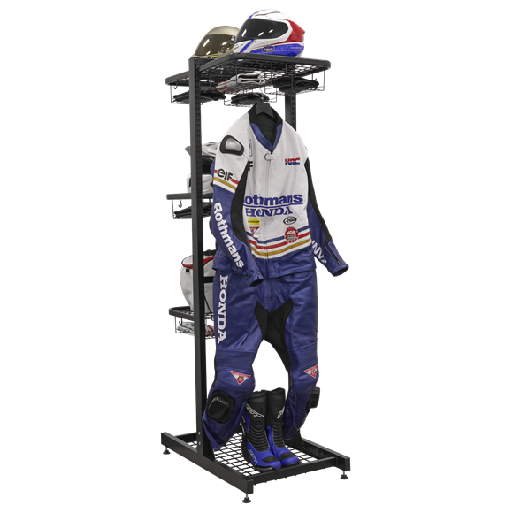 Freestanding Motorcycle Helmet & Gear Storage - SE-MS081FS2