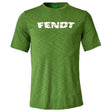 The AGCO Fendt Men's Functional T-Shirt (X99102000C) is a green, short-sleeve shirt featuring "FENDT" printed in white across the chest and offers high freedom of movement.