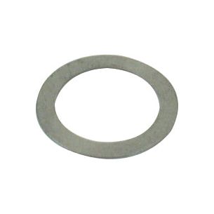 An image of a flat circular metal washer with a central hole, typically used to distribute the load of a threaded fastener. This particular washer is the Sparex Metric Shim Washer, specified by DIN 988 with a 15mm ID and 22mm OD (Sparex Part No. S.14653).