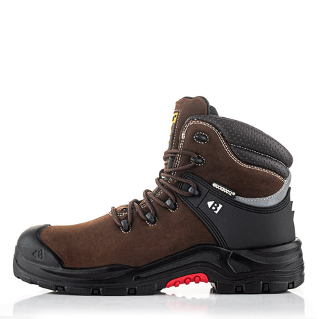 Buckler Nubuckz Safety Lace Boots – Dark Brown Composite Toe Work Boots | NKZ102BR