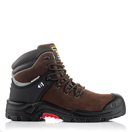Buckler Nubuckz Safety Lace Boots – Dark Brown Composite Toe Work Boots | NKZ102BR