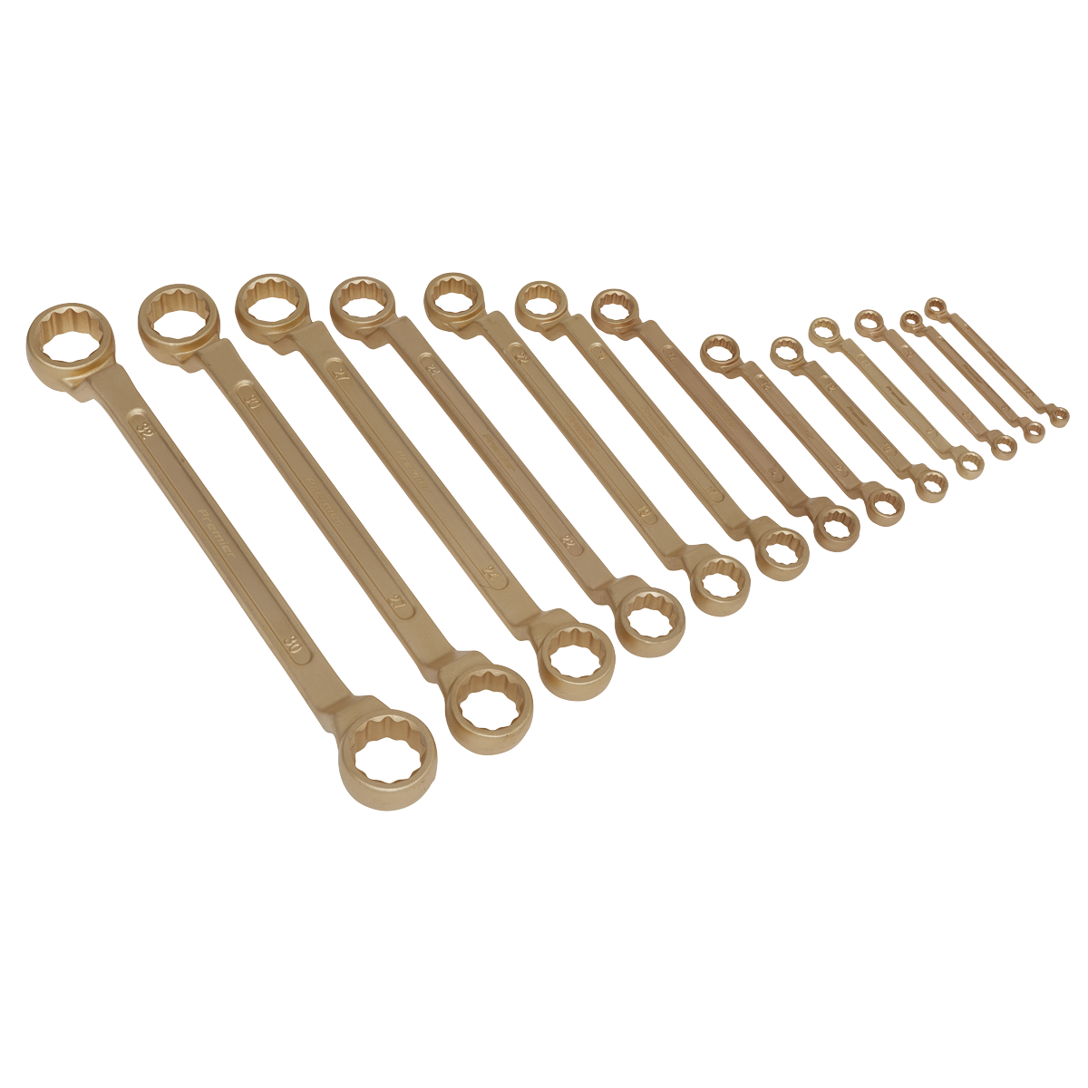 Double End Ring Spanner Set 13pc 5.5-32mm - Non-Sparking - NS016 - Farming Parts