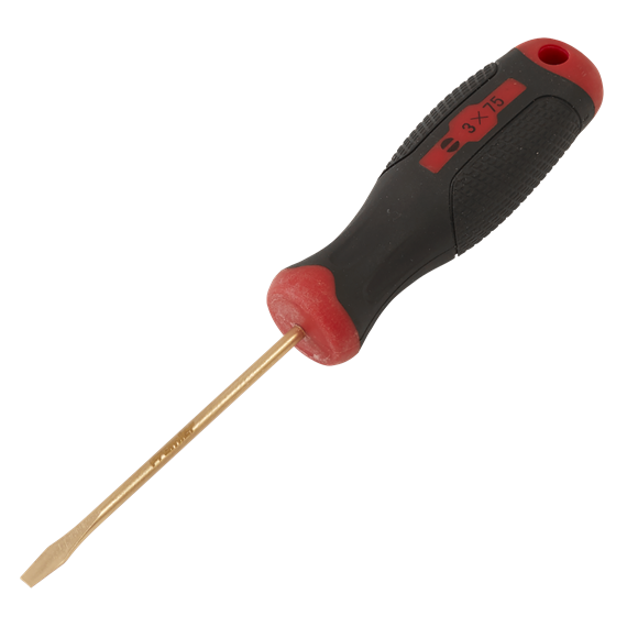 Sealey | Screwdriver Slotted 3 x 75mm - Non-Sparking - NS092