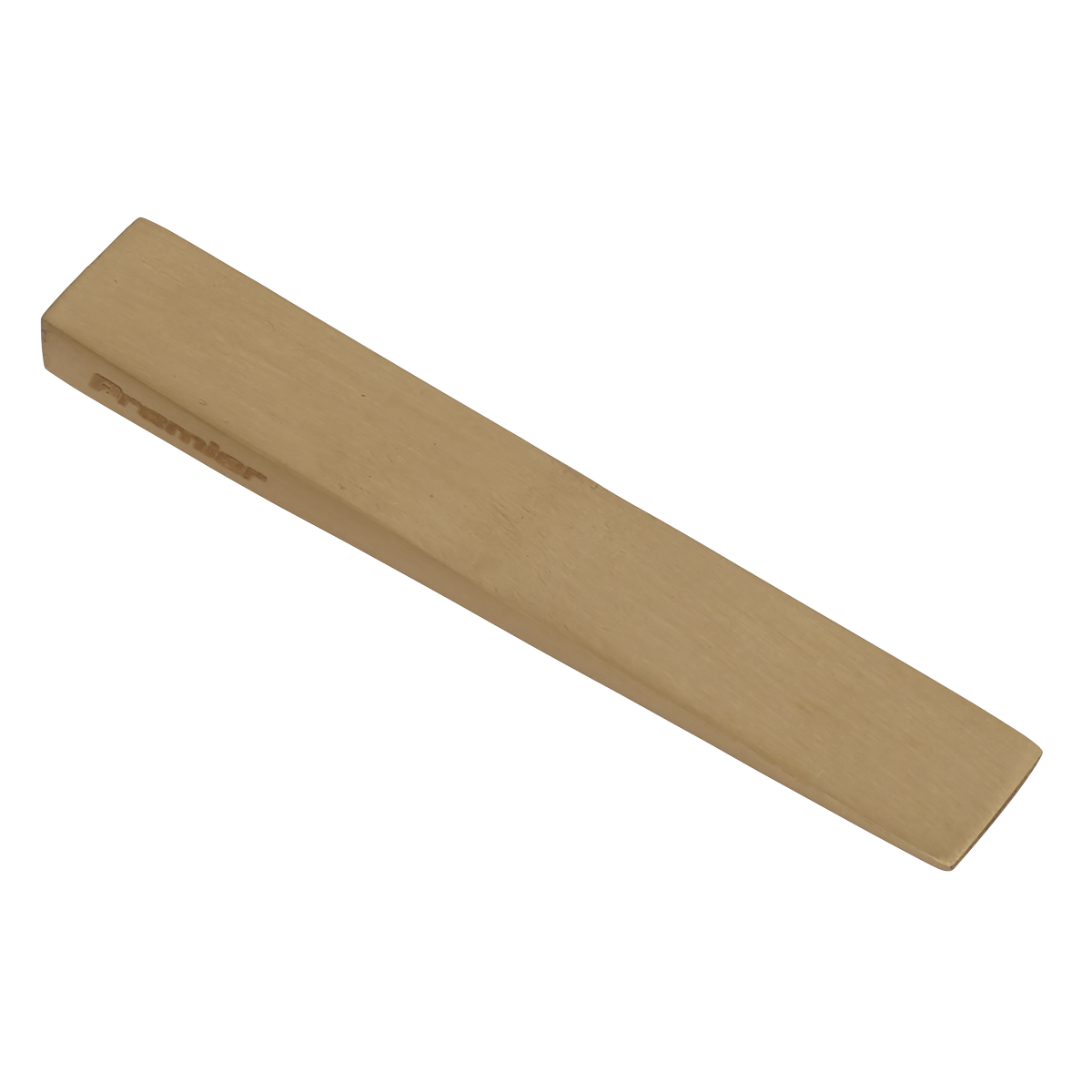 A rectangular, beige-colored block with a tapered end, displayed against a white background, made from Beryllium Copper for professional use is the Sealey Wedge 80 x 13 x 6mm - Non-Sparking - NS119.