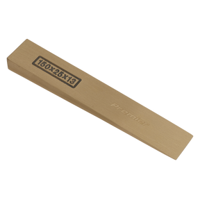 Rectangular beige sharpening stone, the Sealey Wedge 150x25x13mm - Non-Sparking - NS120, with the word "Premier" inscribed on its surface, ideal for professional use.