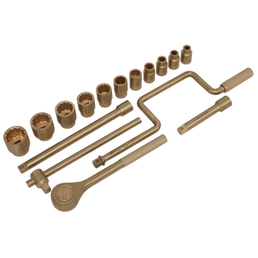 Socket Set 17pc 1/2"Sq Drive - Non-Sparking - NS124 - Farming Parts