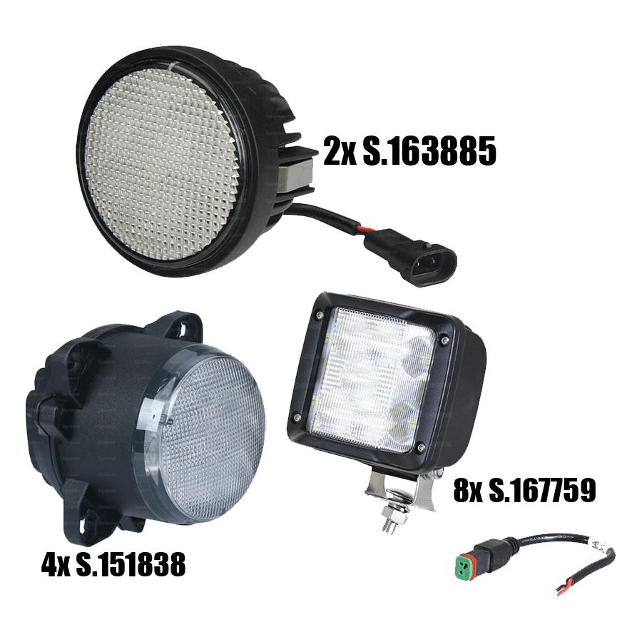 Fendt 500/700 Series SCR/S4 LED Work Light Kit Complete