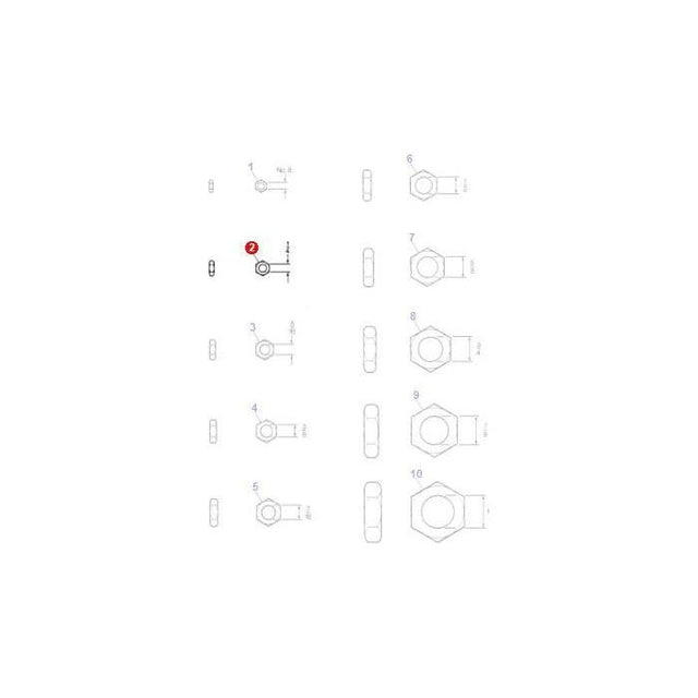 Nut 1/4 UNC - 375107X1 - Massey Tractor Parts