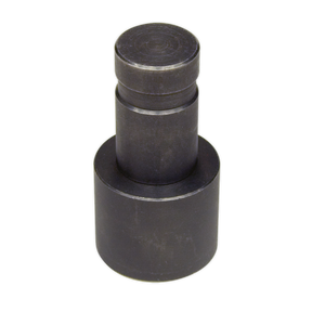 A Sealey cylindrical metal object named Adaptor for Oil Filter Crusher Ø50 x 115mm (model OFCA50) with a wider base and narrower top section, possibly used as an adaptor for bench presses or as an industrial component.