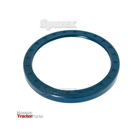 A circular blue oil seal branded with "Sparex" in the center, compatible as a hub seal in metric sizes, and featuring the text "Massey Tractor Parts" in the bottom left corner. (Product Name: Oil Seal, 140 x 170 x 15mm | Sparex Part No. S.57955)