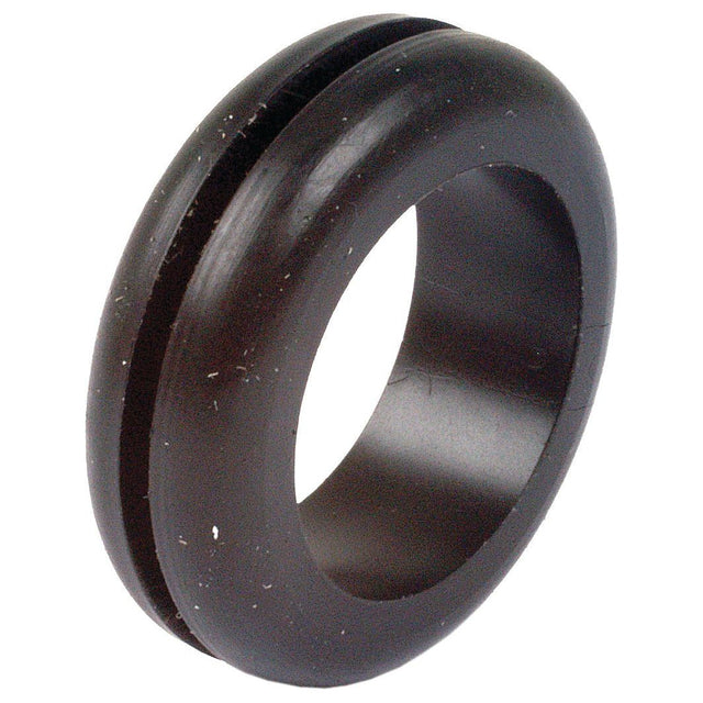 The Sparex Open Grommet (Part No. S.11339), featuring a 7/8 inch diameter and a 1/16 inch groove, is a black rubber component commonly used in mechanical or plumbing applications for sealing or gasket purposes.