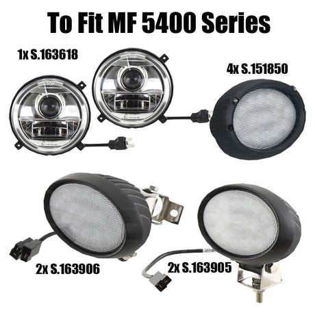 Massey Ferguson 54/64/7400 Series LED Light Kit Complete - Farming Parts