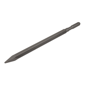 A Sealey Point 610mm - CP9 - P1PT chisel featuring a pointed tip and a hexagonal shaft, specifically compatible with the RK4 power tool series.
