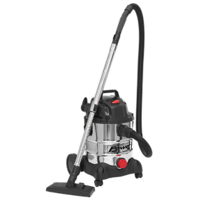 Vacuum Cleaner Industrial Wet & Dry 20L 1250W/230V Stainless Drum - PC200SD - Farming Parts