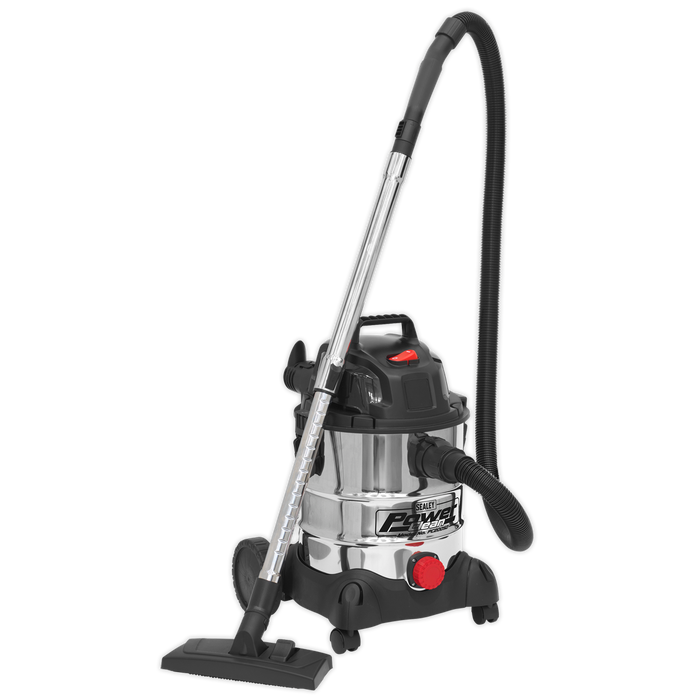 Sealey Vacuum Cleaner Industrial Wet & Dry 20L 1250W/230V PC200SD