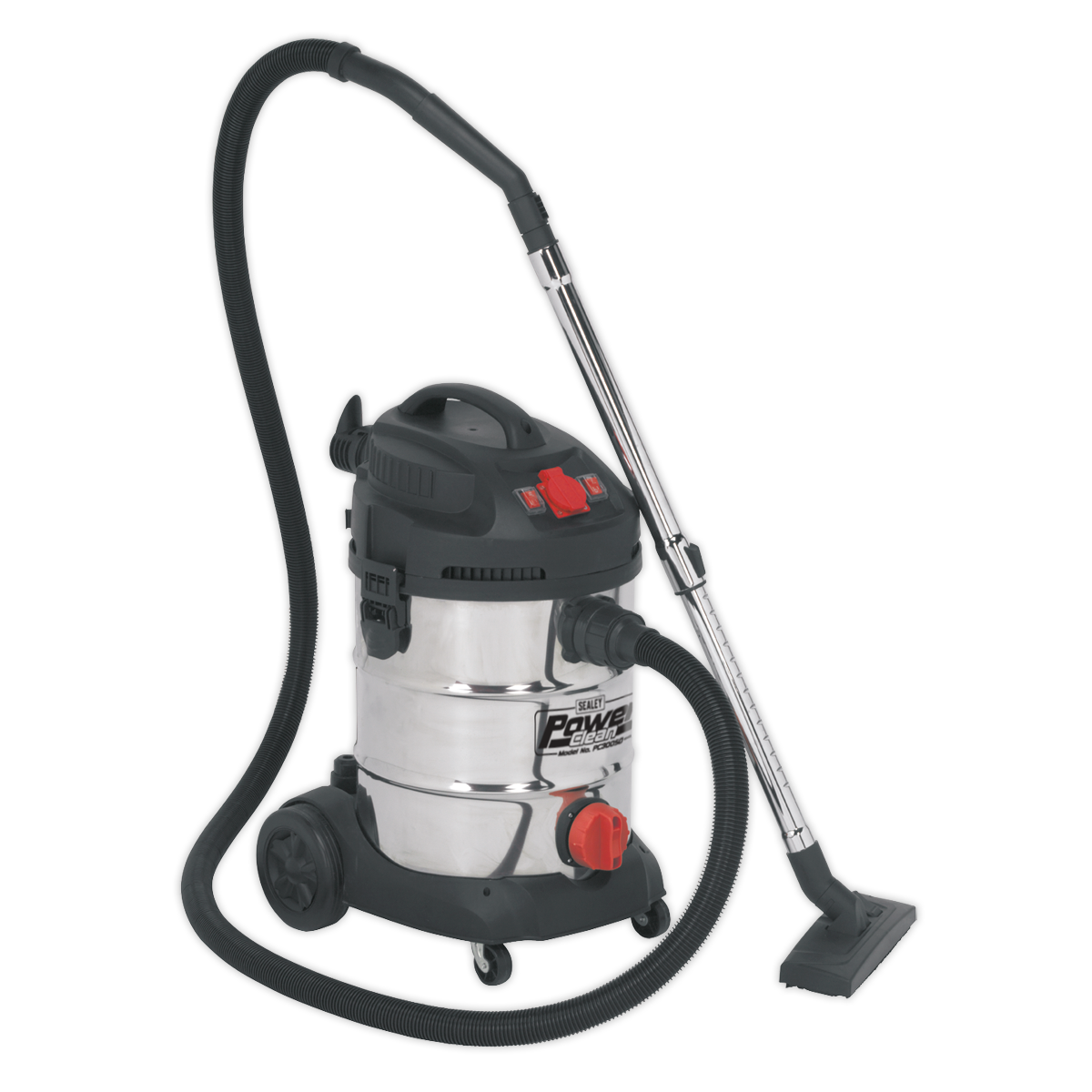 Vacuum Cleaner Industrial 30L 1400W/230V Stainless Drum Auto Start - PC300SDAUTO - Farming Parts