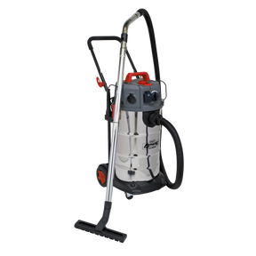 Vacuum Cleaner Industrial Dust-Free Wet/Dry 38L 1500W/230V Stainless Steel Drum M Class Filtration - PC380M - Farming Parts