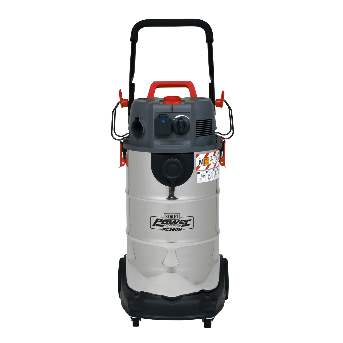 Vacuum Cleaner Industrial Dust-Free Wet/Dry 38L 1500W/230V Stainless Steel Drum M Class Filtration - PC380M - Farming Parts