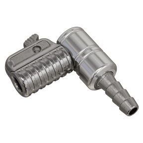 90° Angled Swivel Tyre Inflator Clip-On Connector 8mm Bore - PCL8A - Farming Parts