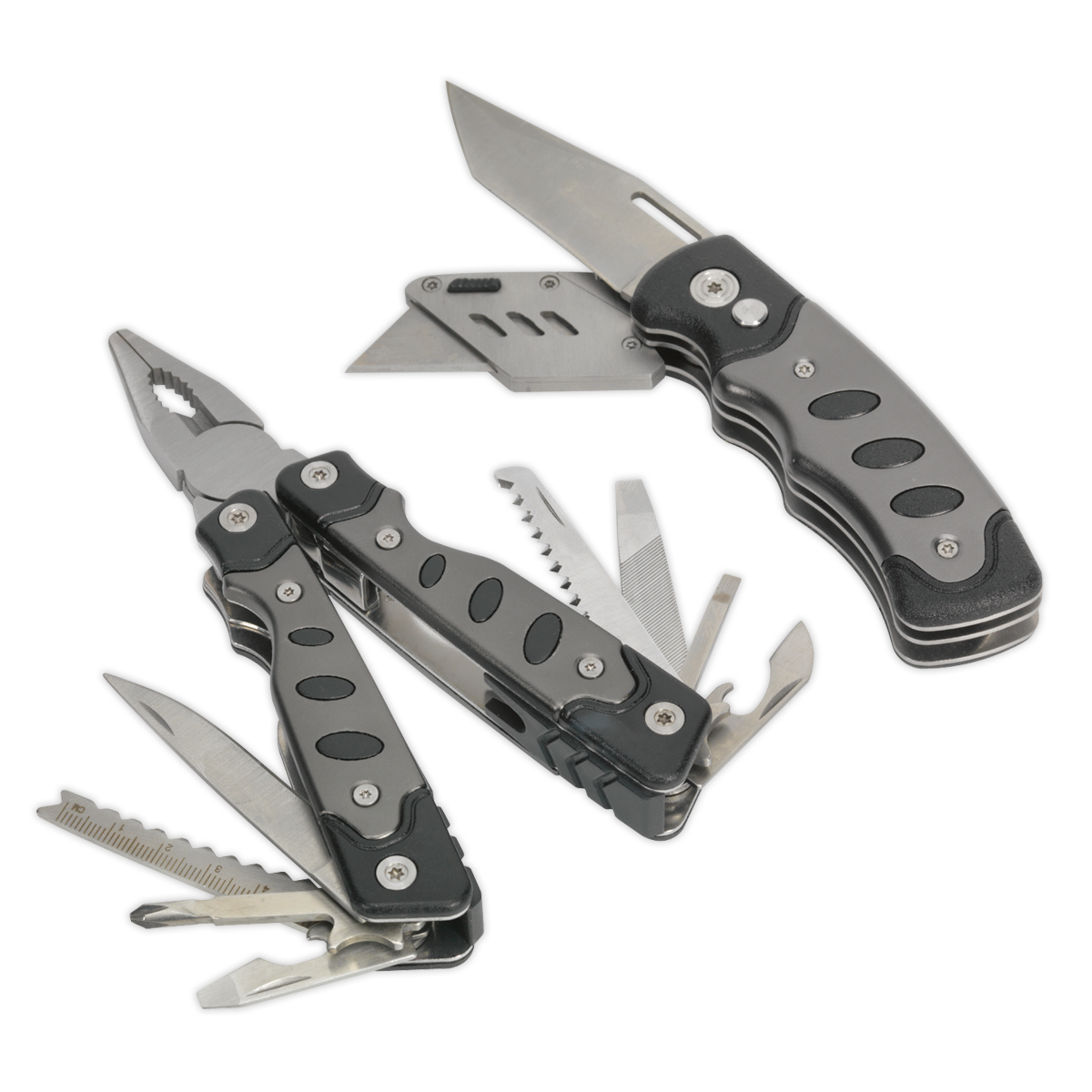 Multi-Tool & Twin Blade Knife Set 2pc 15-Function - PK27 - Farming Parts