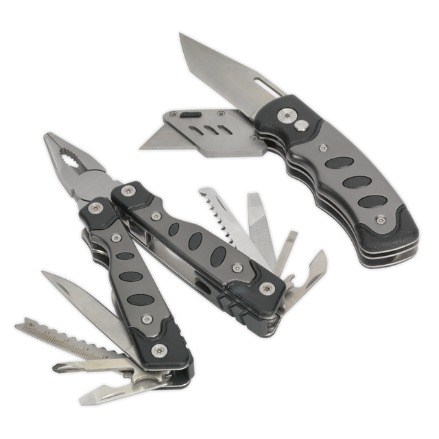 Multi-Tool & Twin Blade Knife Set 2pc 15-Function - PK27 - Farming Parts