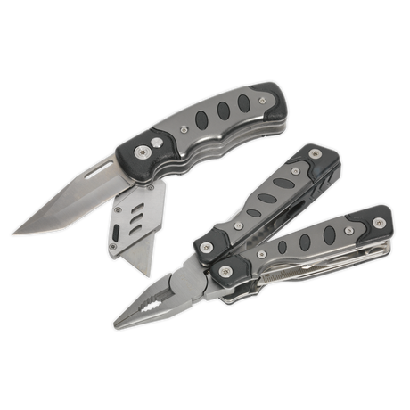 Multi-Tool & Twin Blade Knife Set 2pc 15-Function - PK27 - Farming Parts