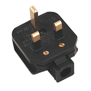 Black 13A heavy-Duty Plug - PL/13/3S - Farming Parts