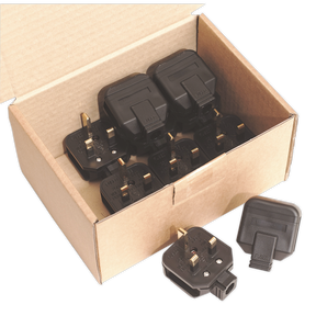 Black 13A heavy-Duty Plug Pack of 10 - PL/13/3 - Farming Parts