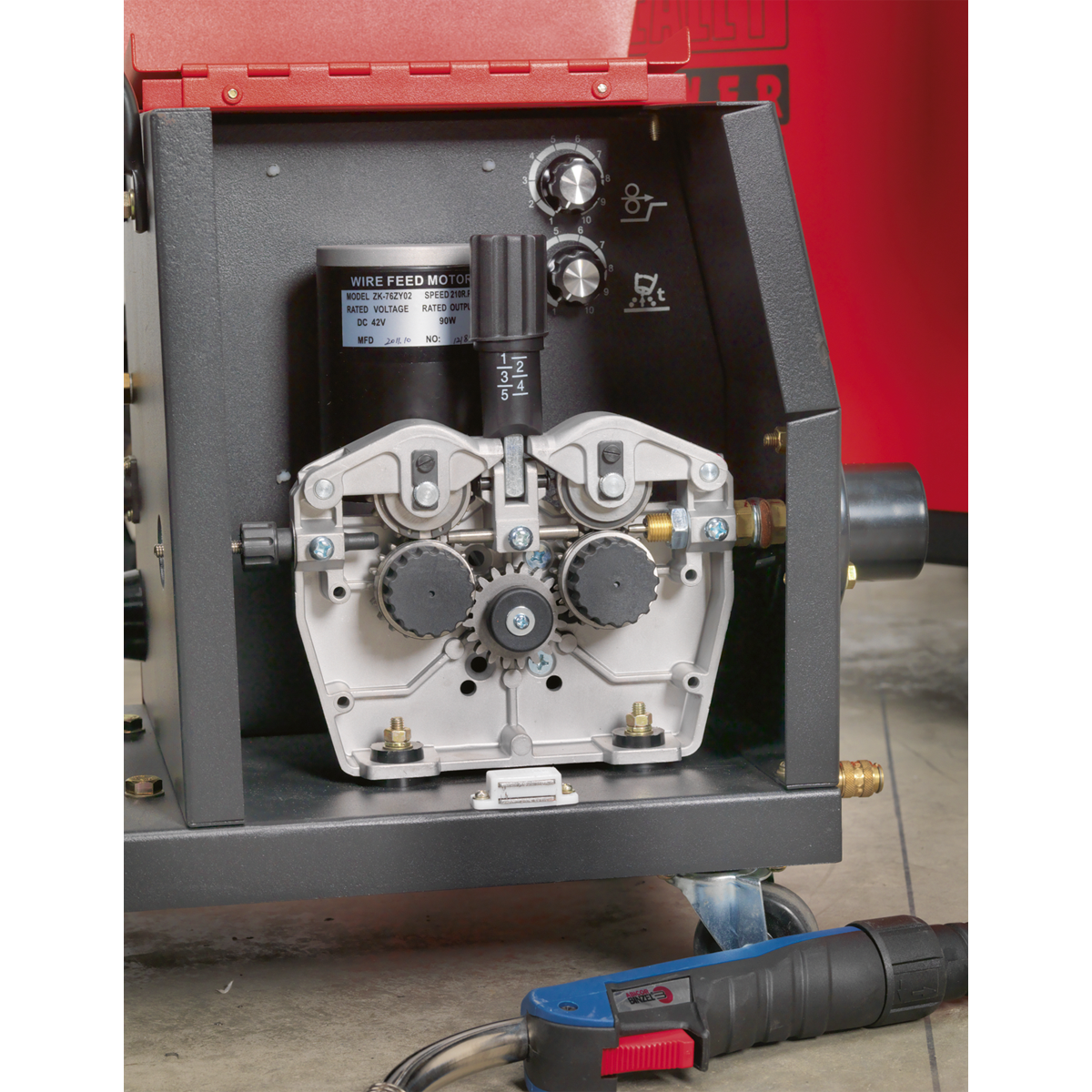 Professional MIG Welder 350A 415V 3ph with Binzel® Euro Torch & Portable Wire Drive - POWERMIG6035S - Farming Parts