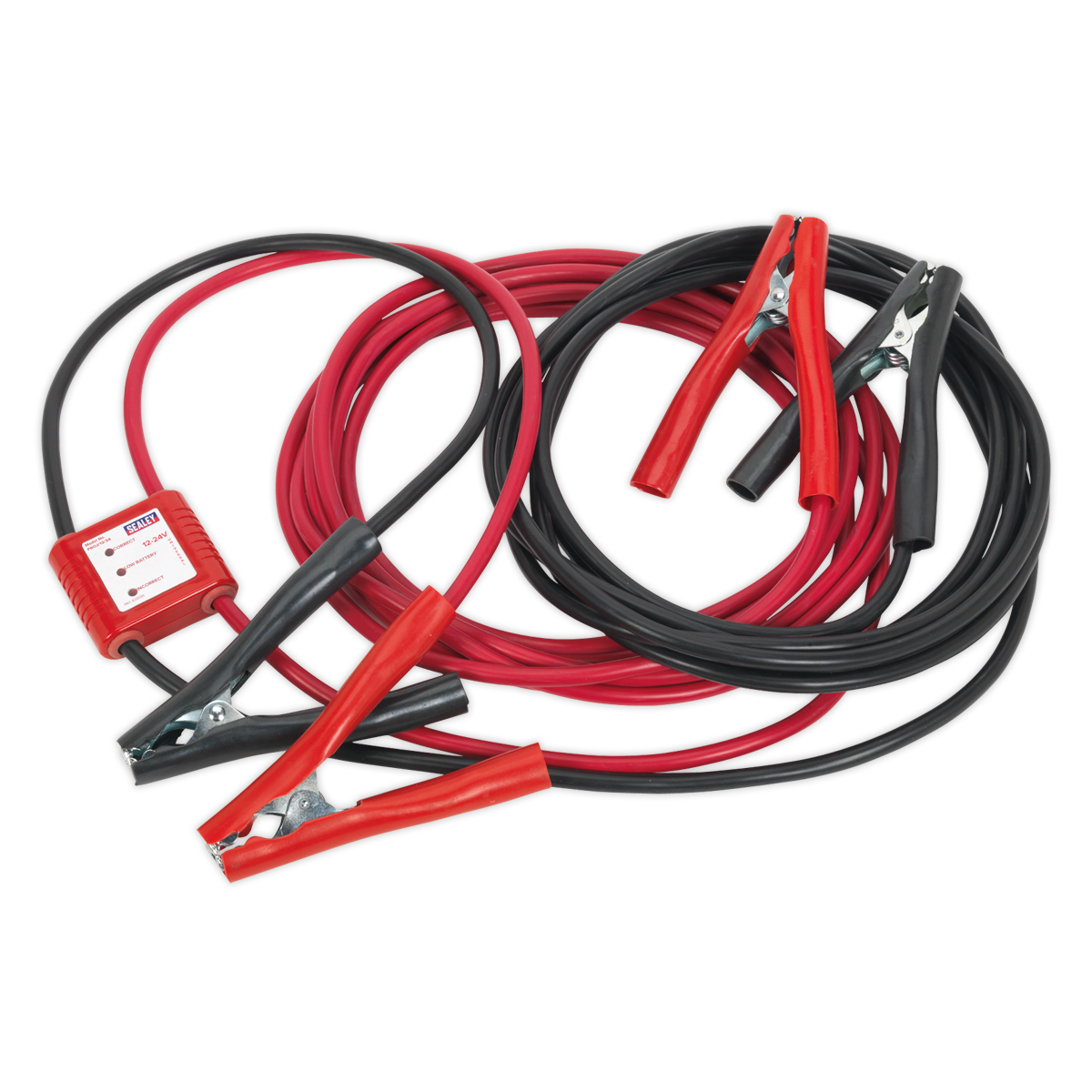 Booster Cables 7m 450A 25mm² with 12/24V Electronics Protection - PROJ/12/24 - Farming Parts
