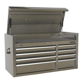 Topchest 8 Drawer 1055mm Stainless Steel Heavy-Duty - PTB104008SS - Farming Parts