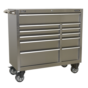 Rollcab 11 Drawer 1055mm Stainless Steel Heavy-Duty - PTB105511SS - Farming Parts