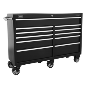 Rollcab 11 Drawer 1430mm Heavy-Duty Black - PTB143011 - Farming Parts