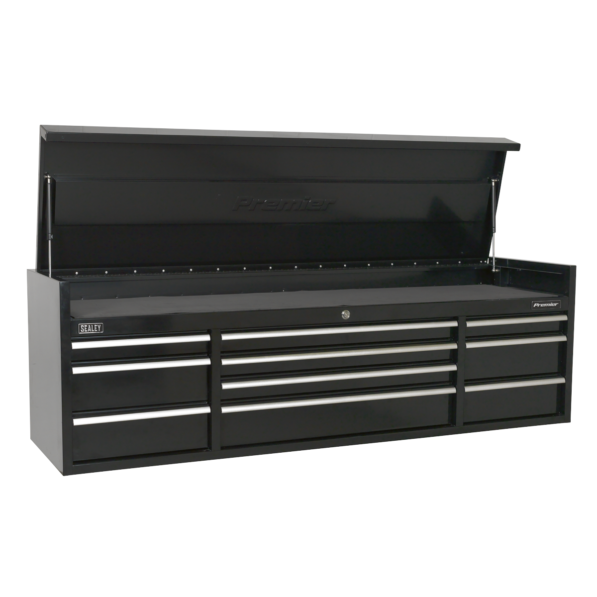 Topchest 10 Drawer 1830mm Heavy-Duty Black - PTB181510 - Farming Parts