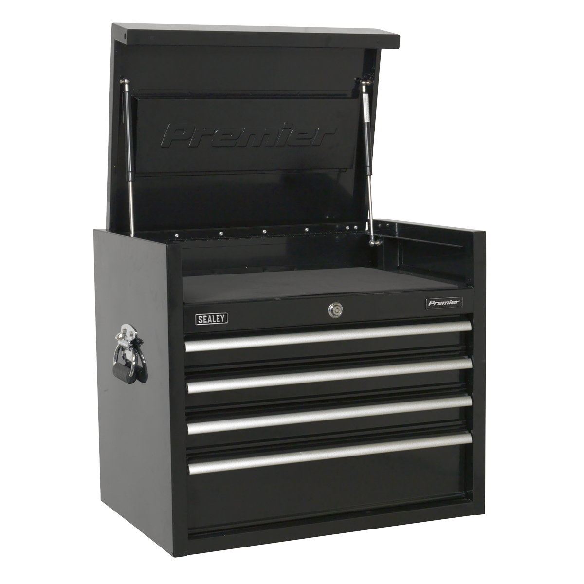 Topchest 4 Drawer 660mm Heavy-Duty Black - PTB66004 - Farming Parts