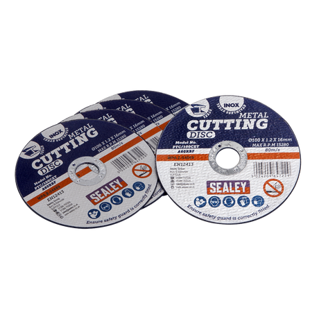 Cutting Disc Ø100 x 1.2mm Ø16mm Bore Pack of 5 - PTC/100CET5 - Farming Parts