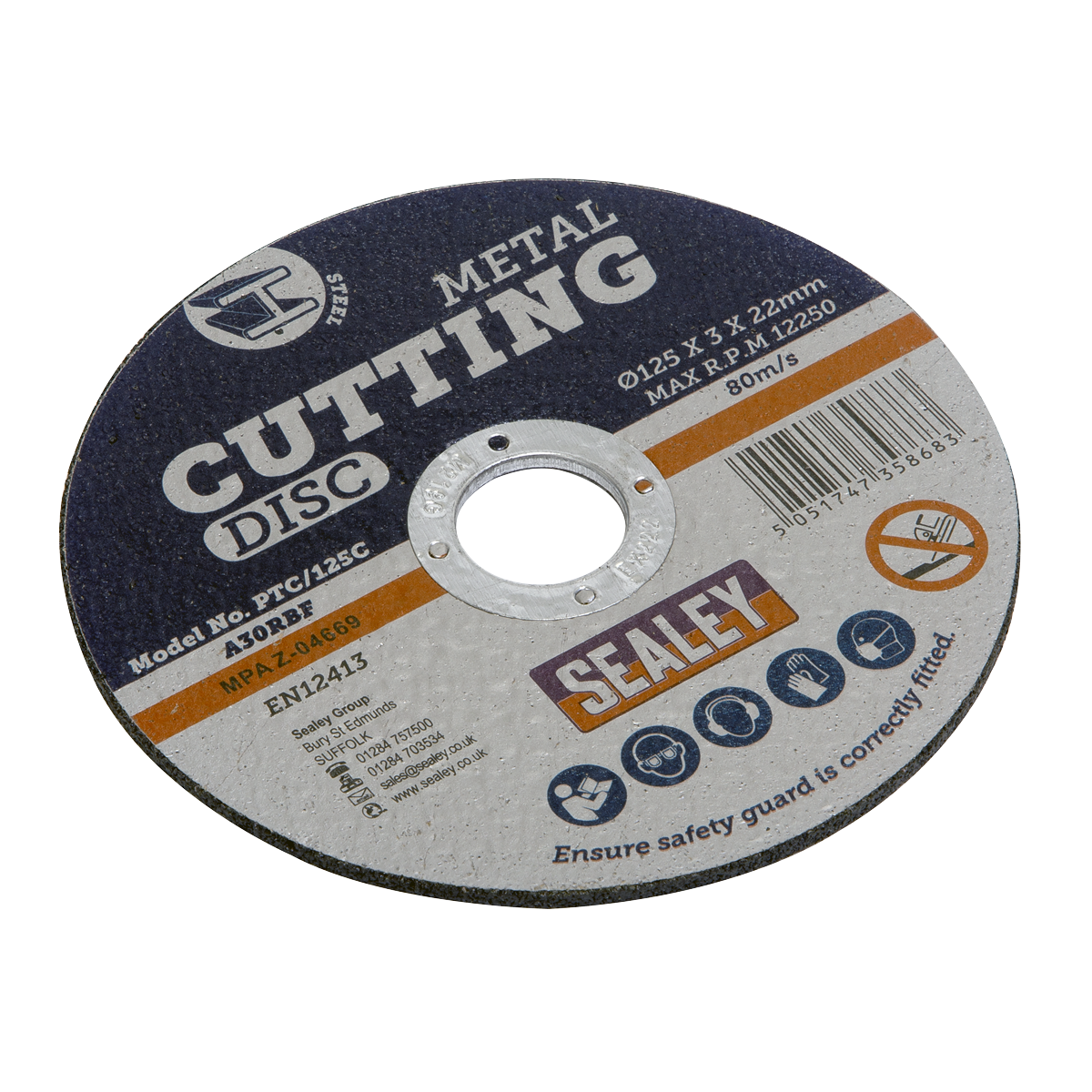 Cutting Disc Ø125 x 3mm 22mm Bore - PTC/125C - Farming Parts