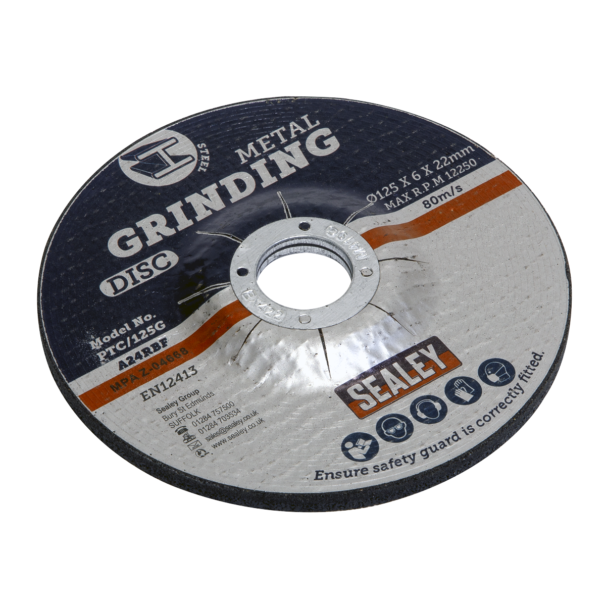 Grinding Disc Ø125 x 6mm Ø22mm Bore - PTC/125G - Farming Parts