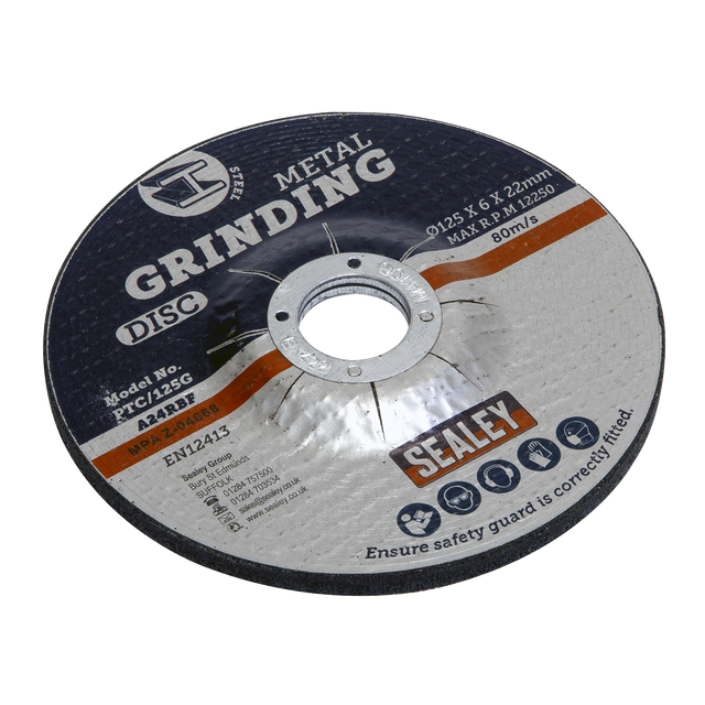Grinding Disc Ø125 x 6mm Ø22mm Bore - PTC/125G - Farming Parts