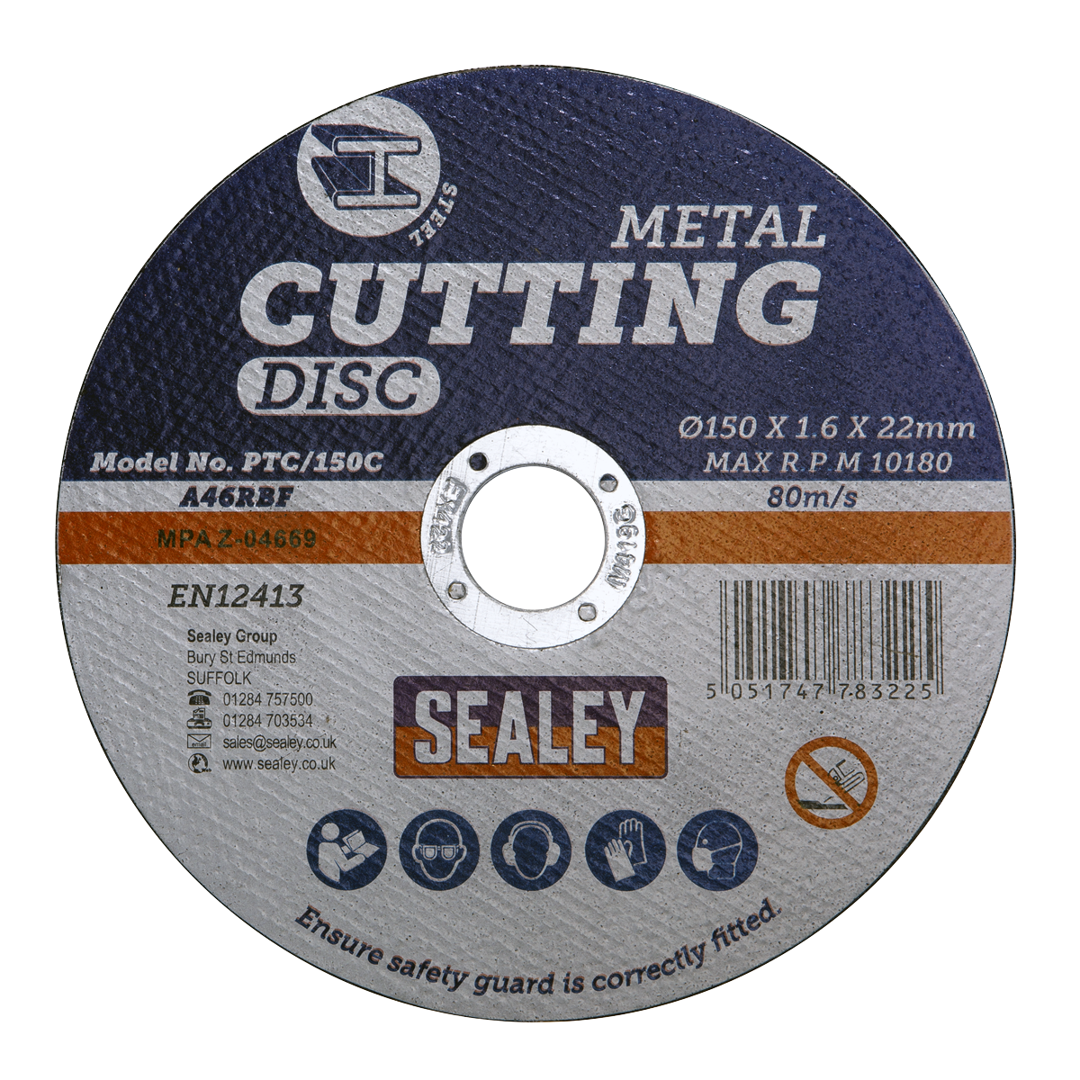Cutting Disc Ø150 x 1.6mm 22mm Bore - PTC/150C - Farming Parts