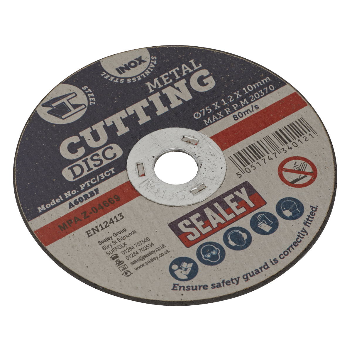 Cutting Disc Ø75 x 1.2mm Ø10mm Bore - PTC/3CT - Farming Parts