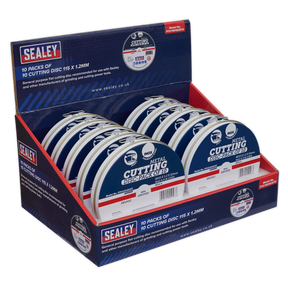 Cutting Disc 115 x 1.2mm Countertop Display Box 10 Packs of 10 - PTC11510CETD - Farming Parts