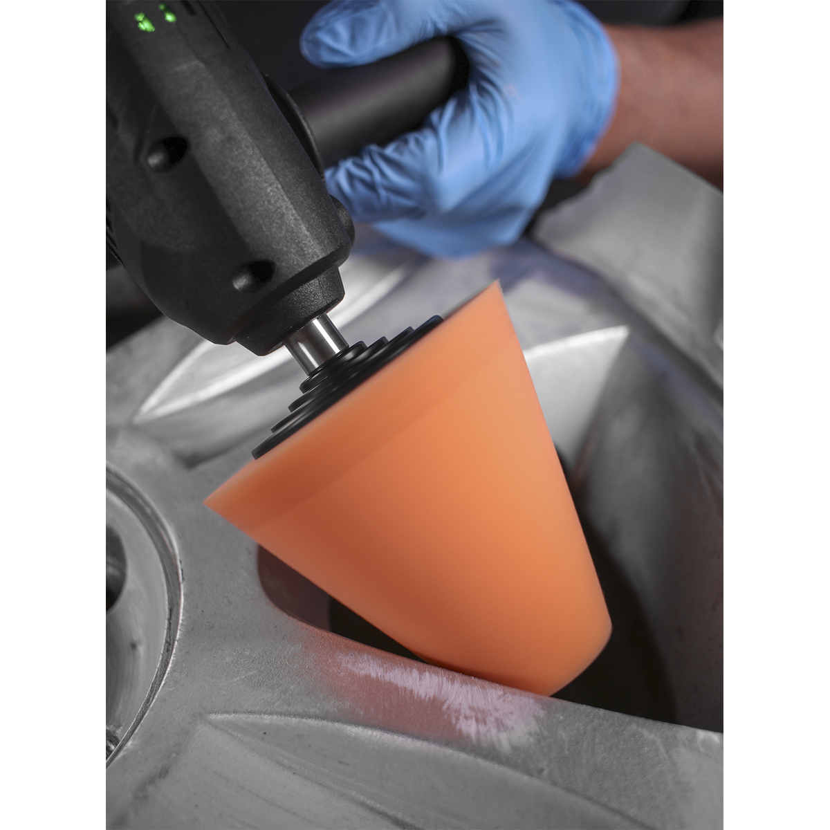 Buffing & Polishing Foam Cone Orange/Firm - PTCCHC85O - Farming Parts