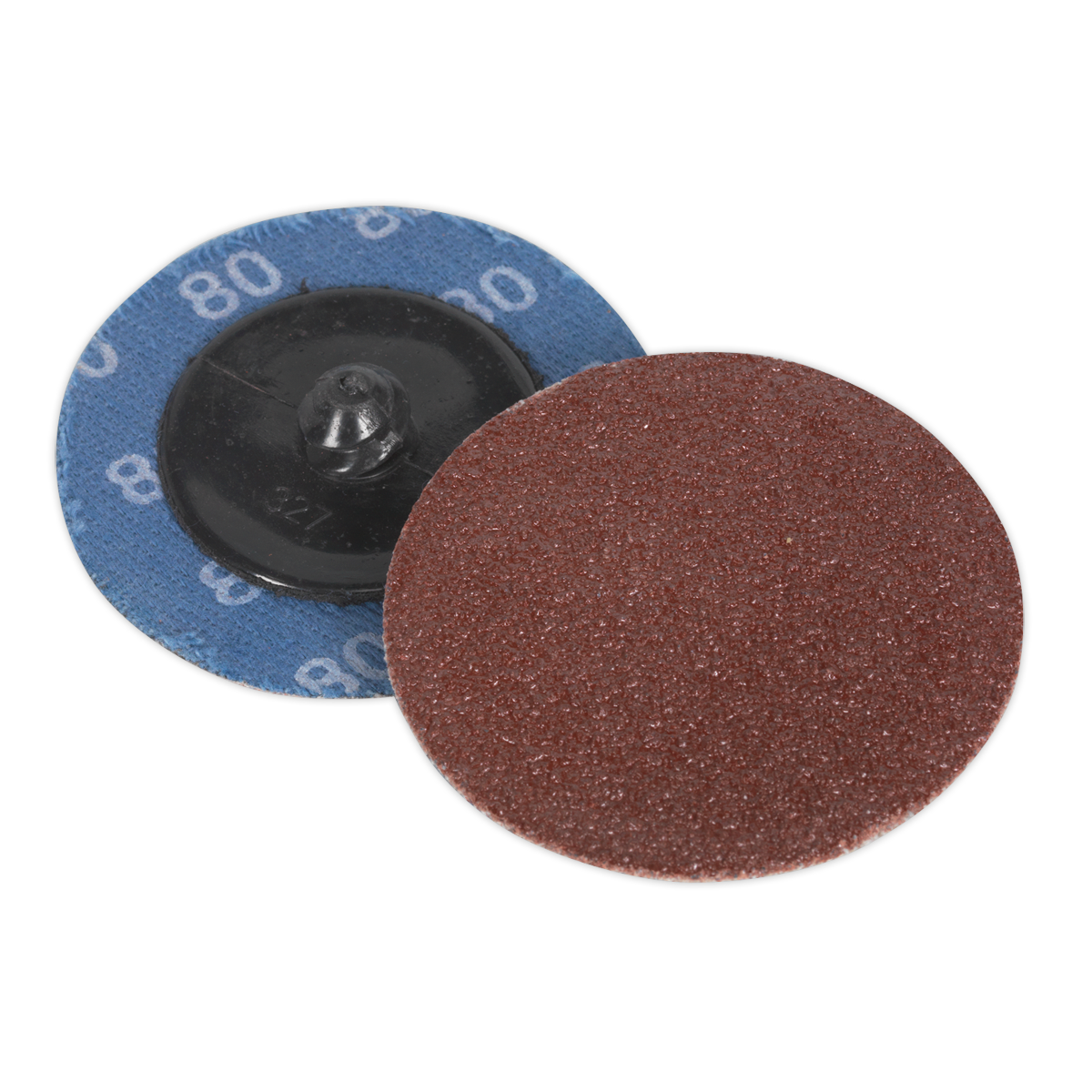 Quick-Change Sanding Disc Ø50mm 80Grit Pack of 10 - PTCQC5080 - Farming Parts