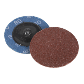 Quick-Change Sanding Disc Ø50mm 80Grit Pack of 10 - PTCQC5080 - Farming Parts
