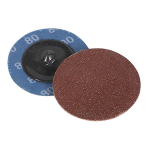 Quick-Change Sanding Disc Ø50mm 80Grit Pack of 10 - PTCQC5080 - Farming Parts