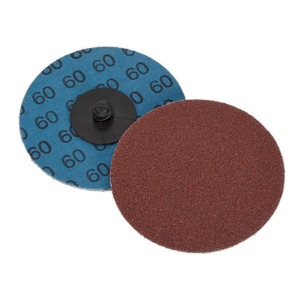 Quick-Change Sanding Disc Ø75mm 60Grit Pack of 10 - PTCQC7560 - Farming Parts